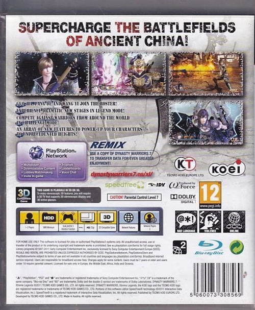 Dynasty Warriors 7 Xtreme Legends - PS3 (B Grade) (Genbrug)